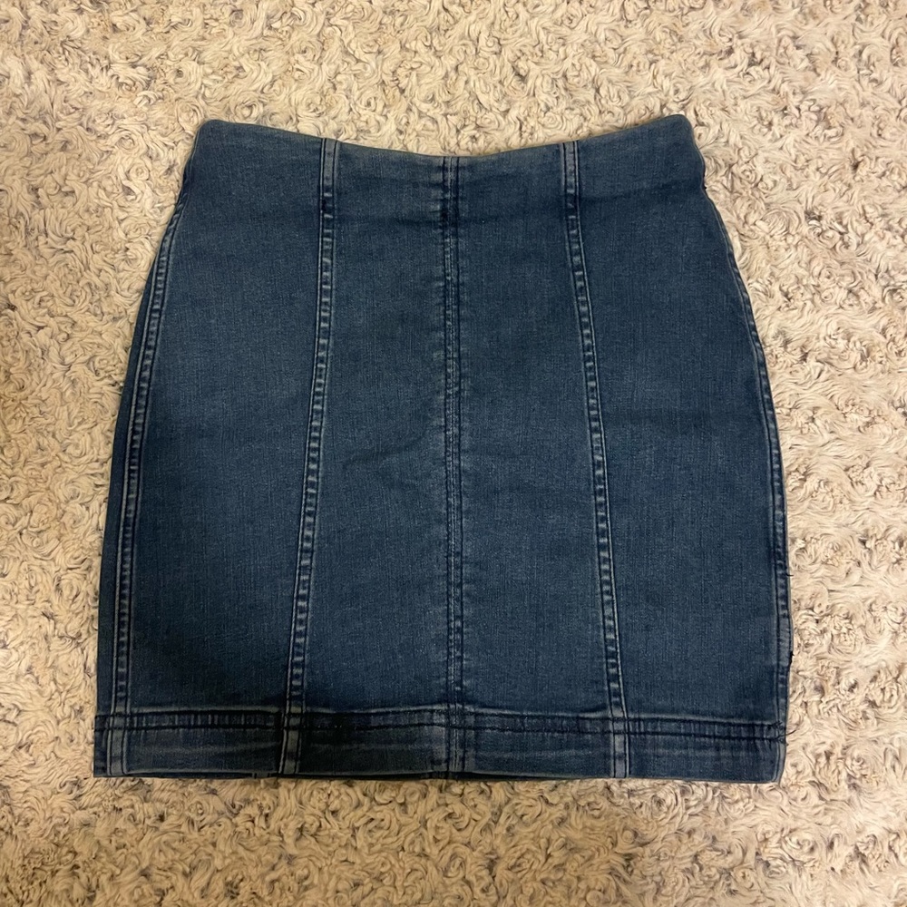 Free People Denim Pencil Skirt
